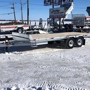 101X20 2X7000 lbs Remorque plateforme deck over en acier galvanisé Yves Chamberland