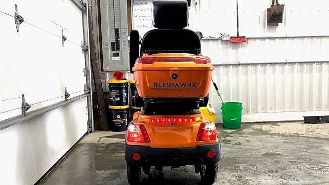 Quadriporteur Rickshaw 4X 60 volts 500 watts Bluetooth 60 watts orange