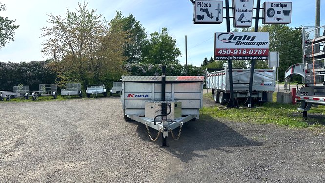 Remorque k-trail 82x14 2x7000 lbs dompeur galvanisé côtés 24 po porte à sable D8214-14-PS2_15