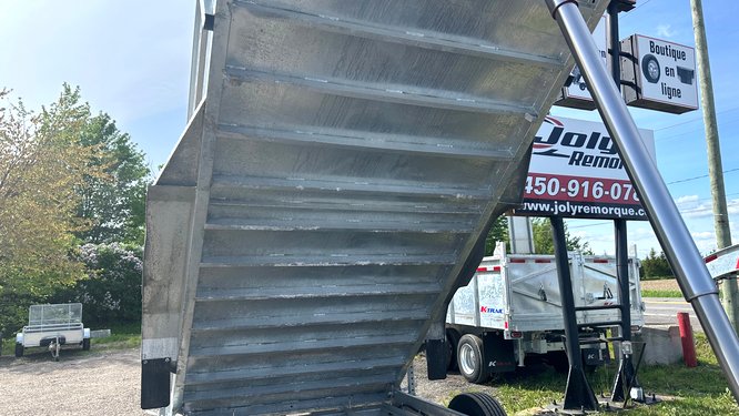 Remorque k-trail 82x14 2x7000 lbs dompeur galvanisé côtés 24 po porte à sable D8214-14-PS2_6