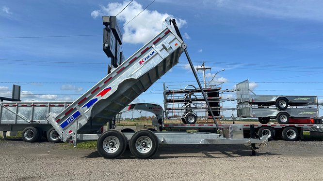 Remorque k-trail 82x14 2x7000 lbs dompeur galvanisé côtés 24 po porte à sable D8214-14-PS2_7