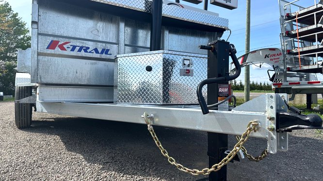 Remorque k-trail 82x14 2x7000 lbs dompeur galvanisé côtés 24 po porte à sable D8214-14-PS2_9