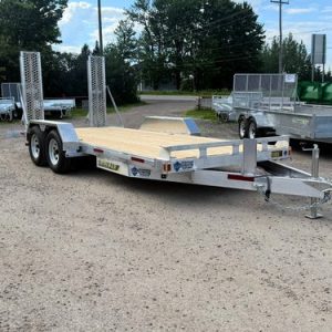 Remorque en aluminium plateforme 78x16 2X3500 LBS surbaissé Car Hauler Rampes debouts Savage