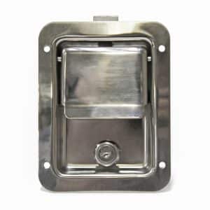Poignée encastrée en acier inoxydable avec serrure type A1 4 1/4 x 5 1/2 po