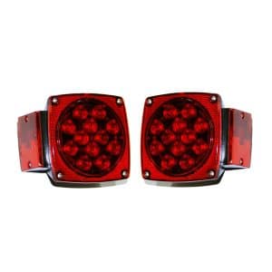 Ensemble de feux arrière LED submersibles 4 1/2 po rouges 14 diodes pour remorque