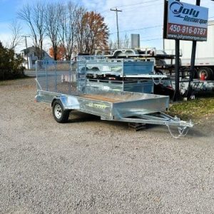 Remorque 72x123 Yves Chamberland essieu 3500 lbs roues 14 po galvanisé avec panneau rampe et ancrages