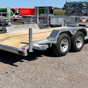 Remorque plateforme 81x12+2 2x5200 lbs car hauler galvanisé avec rampes Yves Chamberland
