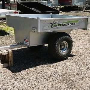 Remorque pour VTT 48x46 à bascule galvanisé essieu 2000 lbs YC