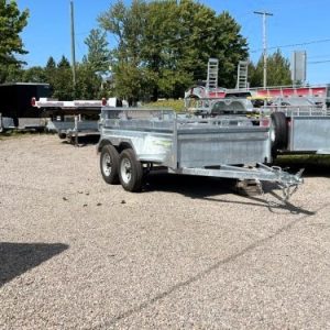 Remorque utilitaire 60x97 galvanisé 2x3500 lbs avec panneau rampe et ancrages Yves Chamberland