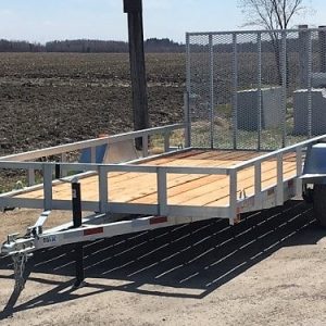 Remorque utilitaire 80x12 essieu 3500 lbs galvanisé avec porte rampe HD Laroche